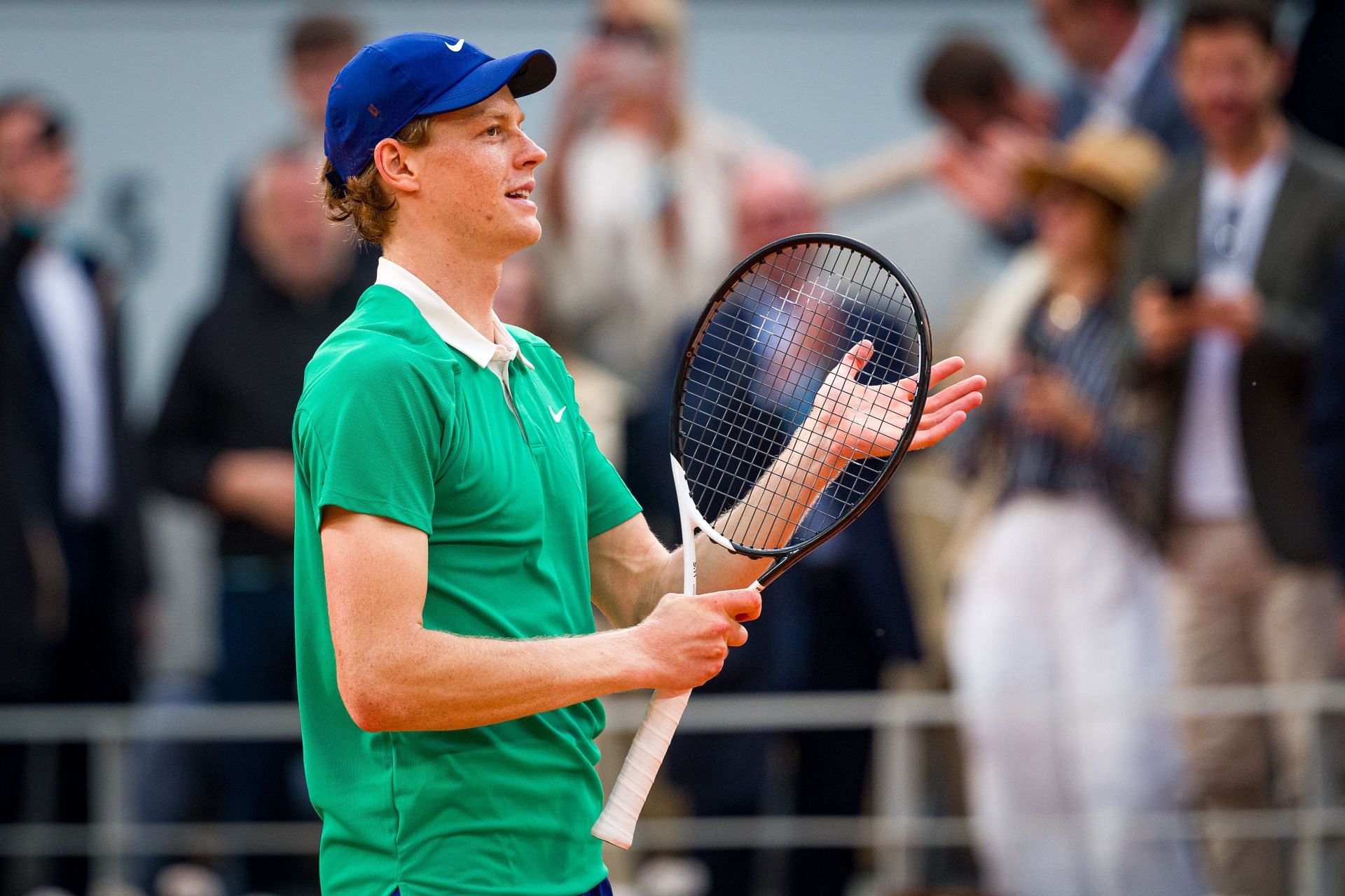 Jannik Sinner at the 2025 French Open. Image: Getty